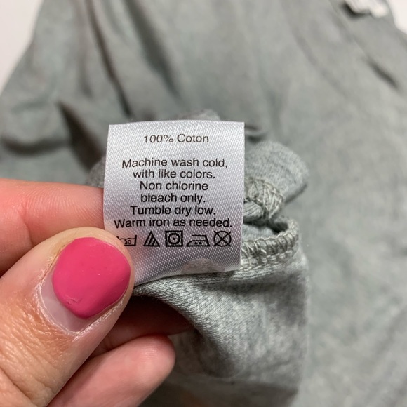 J.Crew Factory Grey Scalloped Long Sleeve Top - Picture 6 of 8